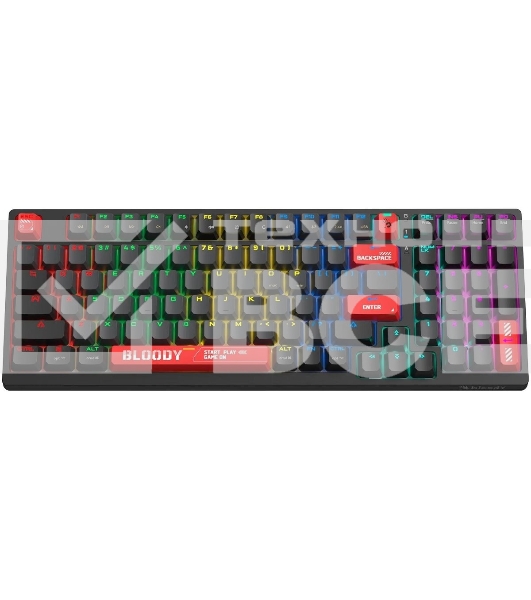Клавиатура A4Tech Bloody WS98 механическая беспроводная USB черный/красный (WS98)