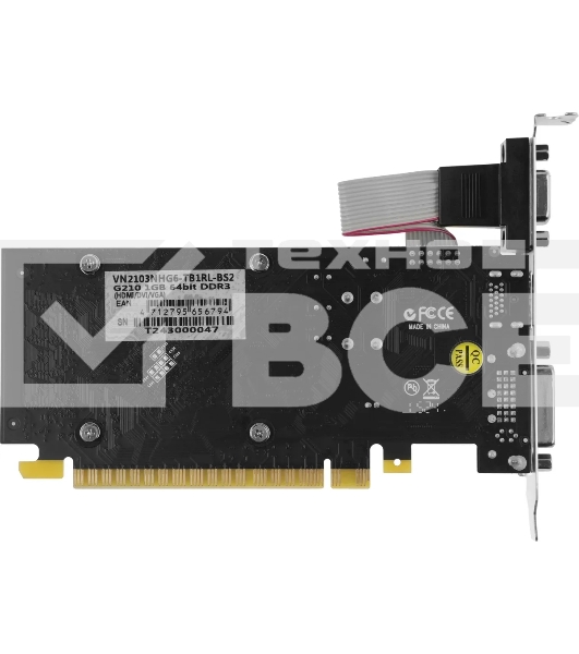 Видеокарта Biostar PCI-E G210-1GB D3 LP NVIDIA GeForce 210 1Gb 64bit DDR3 589/1333 DVIx1 HDMIx1 CRTx1 Ret low profile