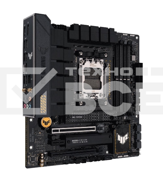 Материнская плата ASUS TUF GAMING B650M-PLUS WIFI, AM5, AMD B650, 4xDDR5, 4xSATA, 2xM.2, 1xPCIe 4.0 x16, 1xPCIe 4.0 x4, 1xDP, 1xHDMI, 1x 2.5Gb LAN, 4xUSB-A 3.2 Gen 2, 1xUSB-A 3.2 Gen 1, 1xUSB-C 3.2 Gen 2x2, 5x3.5 мм, 7.1, mATX