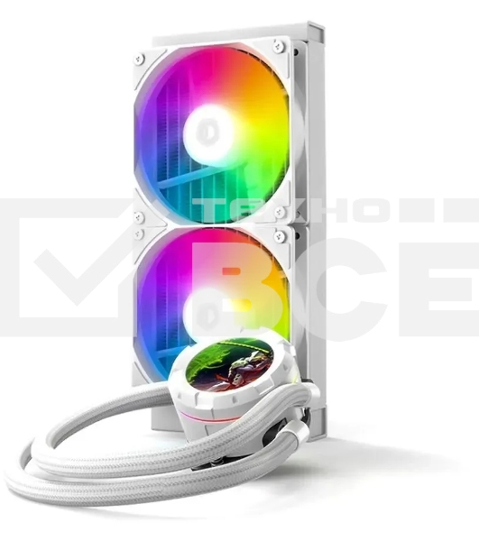 Система водяного охлаждения ID-Cooling SL240 XE ARGB белый 120мм алюминий+медь 1800rpm 30db 4-pin 300W