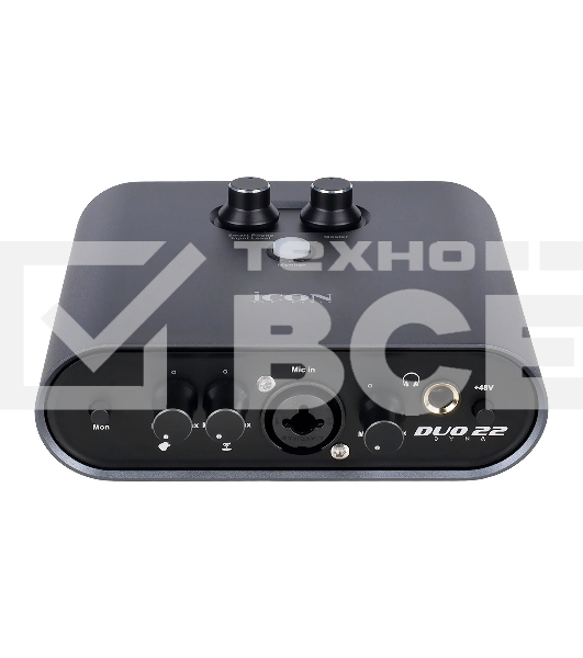 Аудиоинтерфейс USB Icon Duo22 Dyna B [DUO22DYNAB] АЦП/ЦАП: 24 бит/192 кГц, 127 дБ, входы/выходы: Combo XLR/TRS, 1/4