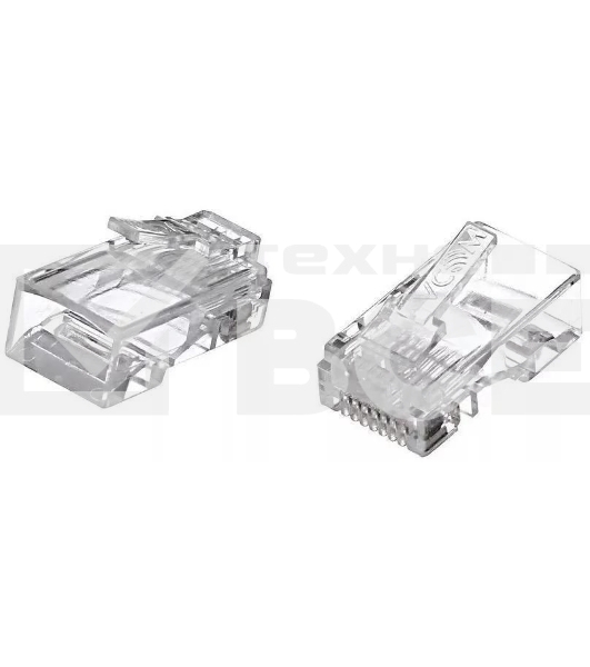 Коннектор VCOM RJ-45 (8P8C) для UTP кабеля 6кат. ( упаковка 20шт.)