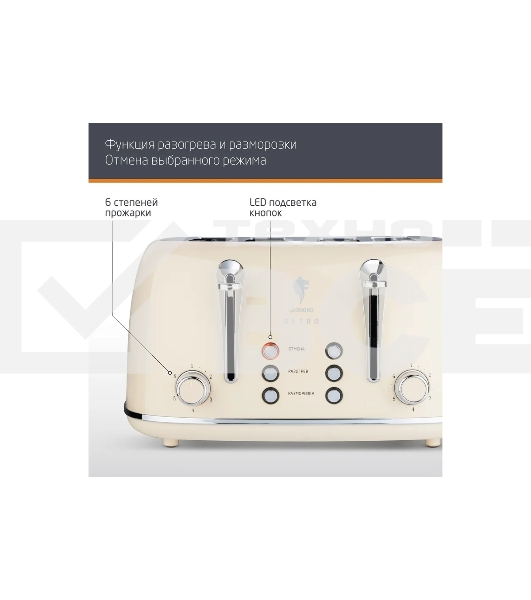 Тостер LEONORD LE-1913 RETRO (107479)