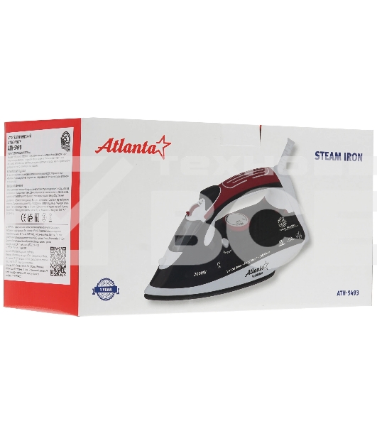 Утюг Atlanta ATH-5493 черный с пароувлажнением