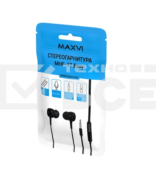 Стереогарнитура Maxvi MHF-17 Easy черный