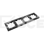 Рамка Эпика 4 - местная EKF UP1-FPB-04 черная, пластик, фото4