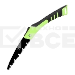 Садовая пила складная Deli DL6006 180мм, сталь 65MN, шаг зубьев 7 TPI, обрезиненая ручка, шлифовка зубов с 3-х сторон, двухрядное распределение кромок, фото 1