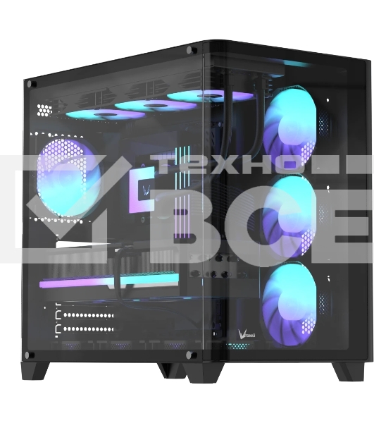 Компьютерный корпус AeroCool/Formula Crystal U2 черный без БП ATX 1xUSB 2.0 1xUSB 3.0 1xUSB3.1 audio bott PSU