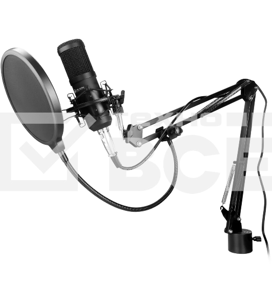 Микрофон проводной Оклик SM-600G 2.5м черный