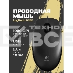 Мышь проводная Logitech M100/100R DARK/GREY (темно-серая/черная), 1000 dpi, USB, кнопки - 3, фото8