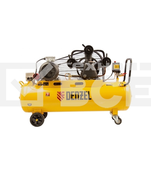 Компрессор воздушный Denzel рем. привод BCW3000-T/100, 3,0 кВт, 100 литров, 520 л/мин