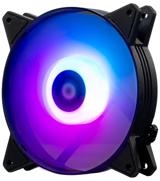 Кулер Lyambda LAC-01 (чёрный, ARGB, 1100 RPM, 20.3 dBA, 36.54 CFM, 4-Pin/5v ARGB)