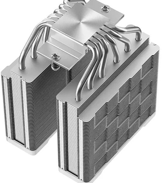 Кулер для процессора DEEPCOOL AG620 G2 WH LGA1954/1851/1700/AM5/AM4 (9шт/кор, TDP 270W, PWM, DUAL Black Fan 120mm, 6 тепл. трубок, белый) RET