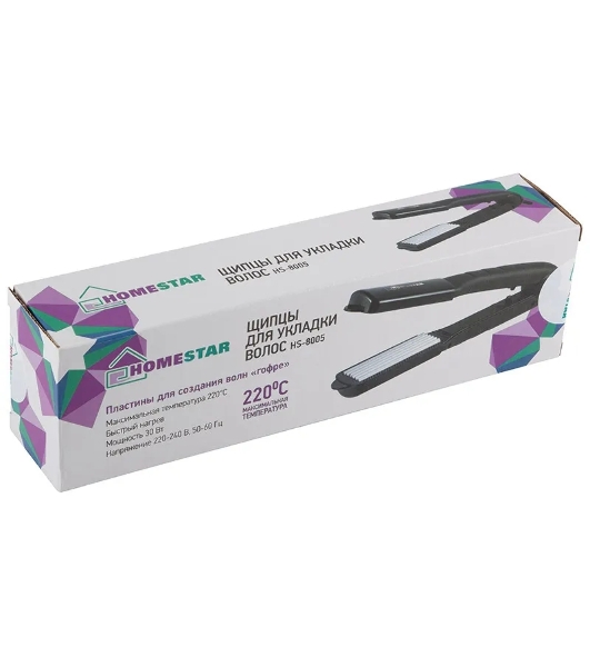 Щипцы для завивки волос Homestar HS-8005 черный, 30 мм, 220 °C, 1 режим