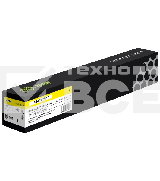Картридж лазерный Cactus CS-WCP7755Y 006R1406 желтый (34000стр.) для Xerox WC7755/7765/77752