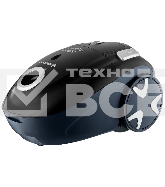 Мешковый пылесос BRAYER BR4225, 2000 Вт, 2.5 л, всасыв 350 Вт, черный
