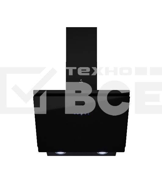 Вытяжка наклонная LEX FURIA 600 BLACK сенсорное управление