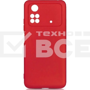 Чехол (клип-кейс) DF poCase-03 для Poco M4 Pro (4G) красный