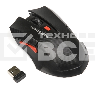 Мышь беспроводная Nakatomi MRON-04U черный, 1600 dpi, радиоканал, USB, кнопки - 6