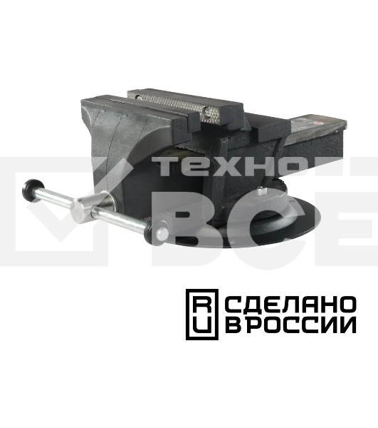 Тиски КАЛИБР ТПСН-200И слесарные поворотные (200 мм, наковальня)