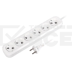 Удлинитель Smartbuy, 6 гнезд 5 метров 10А/2,2 кВт без заземления ПВС 2х1,0 (SBE-10-6-05-N), фото 1