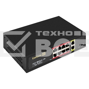 Коммутатор неуправляемый ExeGate EDGS-1082D.8PoE-120W (10-портовый: 8 портов UTP 10/100 Base-Tx с поддержкой IEEE 802.3af (PoE), мощность PoE: 15,4W, суммарно 120W, 2 порта RJ45 10/100/1000 Мбит/с (uplink), настенный/настольный, металлический корпус)