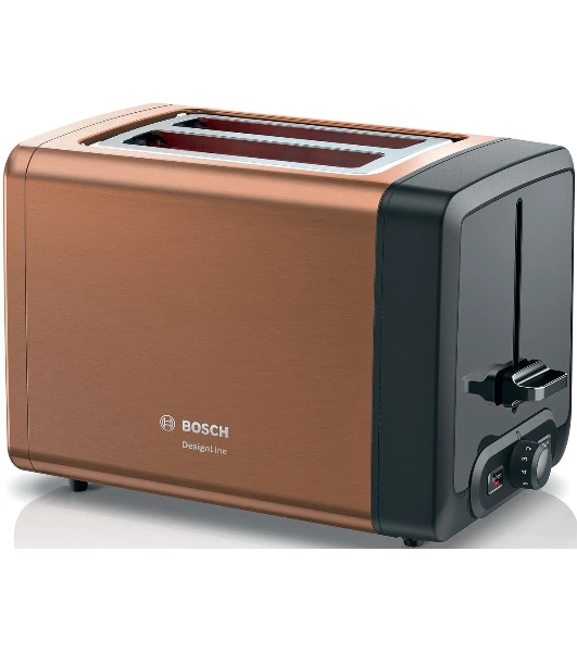 Тостер Bosch TAT4P429 медь, 970 Вт, 2 слота