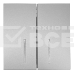 Выключатель 2-кл. с индик. СП ZIMA IP20 10А безвинт. зажим серый матовый LEZARD 704-7488-112QC, фото 1