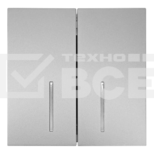 Выключатель 2-кл. с индик. СП ZIMA IP20 10А безвинт. зажим серый матовый LEZARD 704-7488-112QC