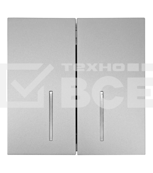 Выключатель 2-кл. с индик. СП ZIMA IP20 10А безвинт. зажим серый матовый LEZARD 704-7488-112QC