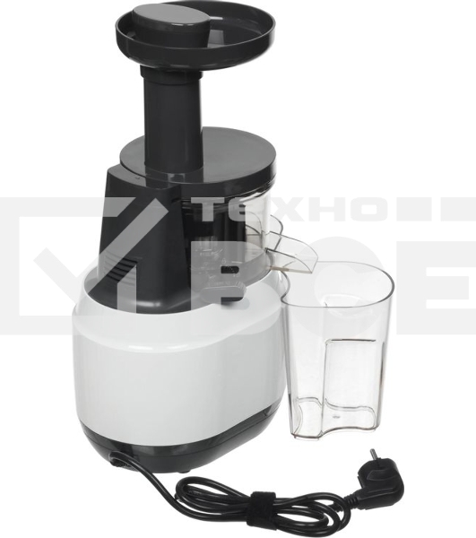 Соковыжималка Moulinex ZU150110 белый/черный, шнековая вертикальная, 150 Вт, 800 мл, электронное, реверс