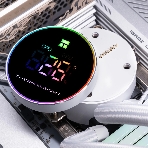 Система жидкостного охлаждения Thermalright Frozen Magic 360 Digital V2 ARGb Soc-AM5/AM4/1200/1700/1851 белый 4-pin 28dB Al LCD Ret (F-MAGIC-360-DIGITAL-WH-ARGb-V2), фото5