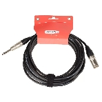 Кабель аудио FORCE FMC-07/61/4' TRS (M) - XLR (M), высококачественный балансный, малошумящий с проводниками из безкислородной меди OFC, диаметр 6 мм, профессиональные металлические разъемы, длина 6 м, цвет черный, фото4
