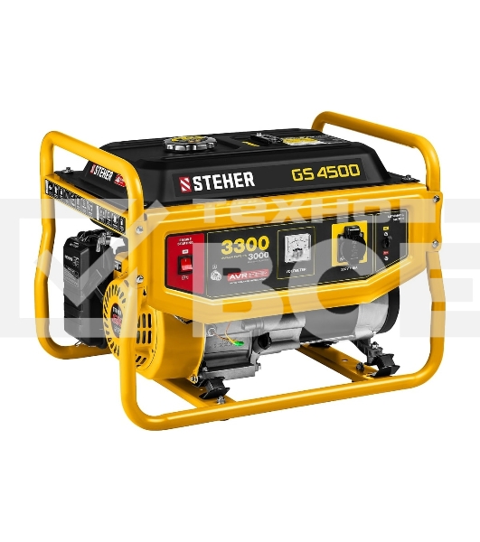 Электрогенератор бензиновый STEHER GS-4500, 3.3 кВт, 72 дБ, 39 кг
