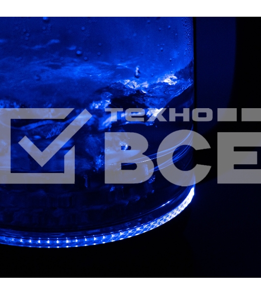 Чайник электрический Kitfort КТ-654-1 1.7л. 2200Вт голубой (корпус: стекло)