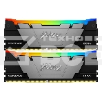 Оперативная память Kingston Fury Renegade, DDR4, 32GB (2x16GB), 3600MHz, CL16, с радиатором, RGB, серебристый/черный, фото 1