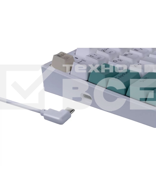 Клавиатура Defender REDRAGON VEIGAR беспроводная USB, Bluetooth/Радиоканал, бело-голубая