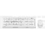 Клавиатура + мышь A4Tech Fstyler FG1010S клав:белый/серый мышь:белый/серый USB беспроводная Multimedia Touch (FG1010S WHITE), фото 1