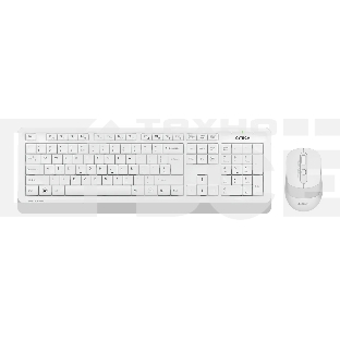 Клавиатура + мышь A4Tech Fstyler FG1010S клав:белый/серый мышь:белый/серый USB беспроводная Multimedia Touch (FG1010S WHITE)