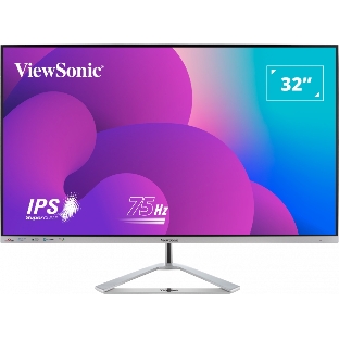 Монитор 32' ViewSonic VX3276-MHD-3 IPS 1920x1080, 75 Гц, 4 мс, 16:9, 250 кд/м2, 1xHDMI, 1xDP, 2x3 Вт, серебристый