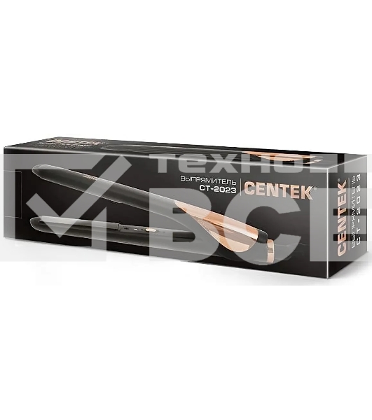 Выпрямитель для волос Centek CT-2023 <25Вт> LED, пластины <85х22 мм> с керам. покрытием, быстр нагрев до 220°