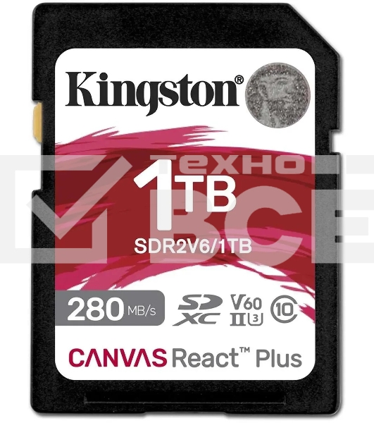 Флеш карта SDXC Kingston SDR2V6/1TB Canvas React Plus w/o adapter 1TB