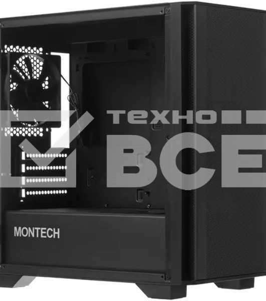 Компьютерный корпус Montech AIR 100 LITE черный без БП mATX 2x120мм 1xUSB2.0 2xUSB3.0 audio bott PSU