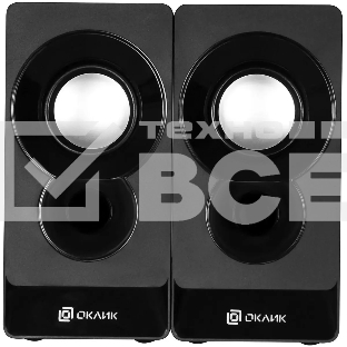 Колонки Oklick OK-165 2.0 черный 6Вт