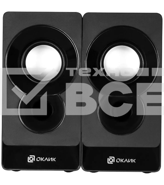 Колонки Oklick OK-165 2.0 черный 6Вт