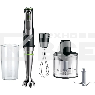 Блендер погружной Braun MQ9135XI черный/серебристый