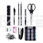 Настольный набор Deli E38253 (12 предметов) пластик, черный, фото2