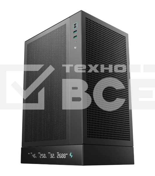 Компьютерный корпус Deepcool CH170 DIGITAL черный без БП mATX 1x120mm 1xUSB2.0 1xUSB3.0 audio bott PSU