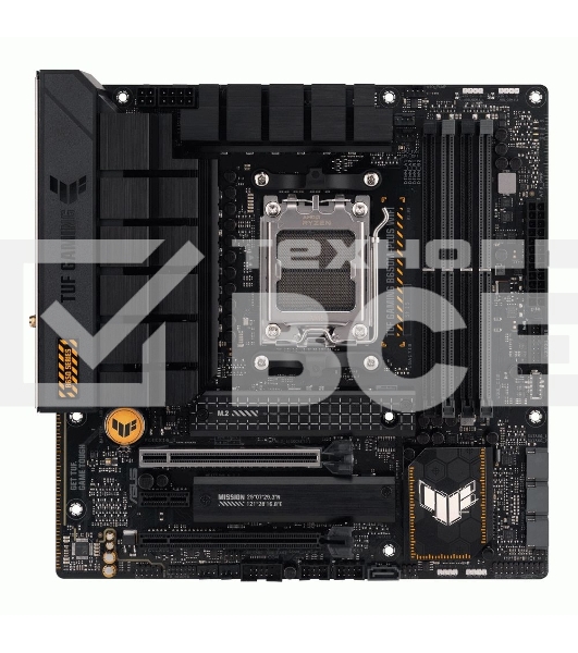 Материнская плата ASUS TUF GAMING B650M-PLUS WIFI, AM5, AMD B650, 4xDDR5, 4xSATA, 2xM.2, 1xPCIe 4.0 x16, 1xPCIe 4.0 x4, 1xDP, 1xHDMI, 1x 2.5Gb LAN, 4xUSB-A 3.2 Gen 2, 1xUSB-A 3.2 Gen 1, 1xUSB-C 3.2 Gen 2x2, 5x3.5 мм, 7.1, mATX