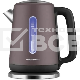 Чайник электрический Redmond KM238 1.7 л, 2200 Вт, серо-коричневый
